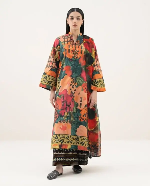 2 Piece - Printed Cotton Suit